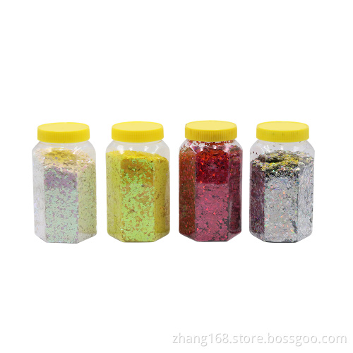 Holographic irregular shape nail glitter powder fine glitter for Nail Art DIY
